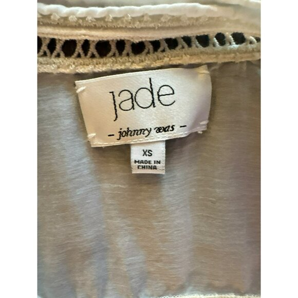 Johnny Was Jade Cotton/Silk Sheer Long Sleeve Button-Down Top Size XS - Picture 4 of 9